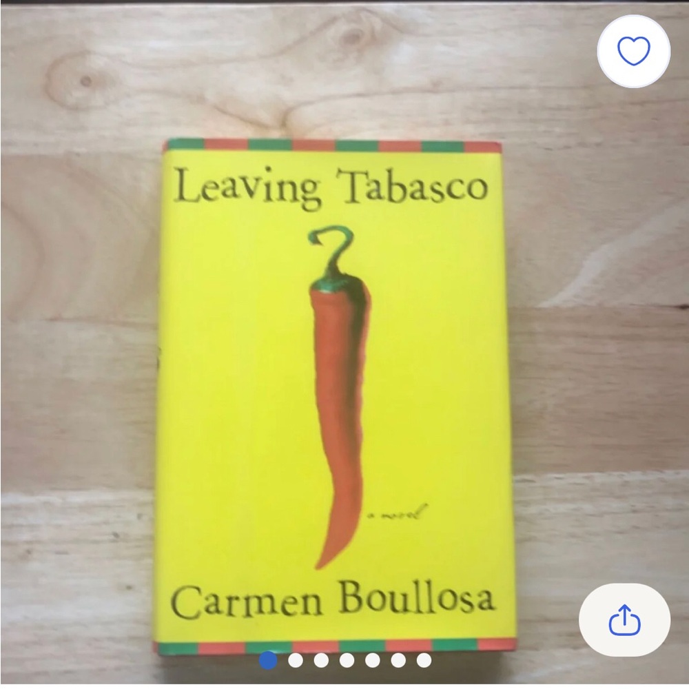 Carmen Boullosa "Leaving Tabasco" - Yellow Hardcover Novel